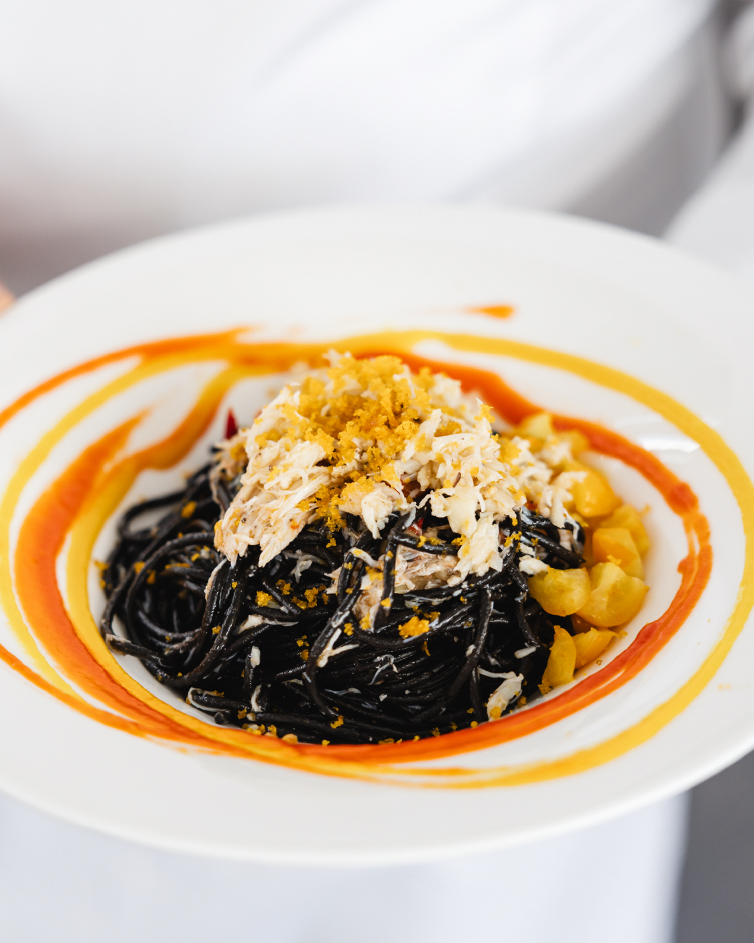 Spaghetti al nero e granchio blu alla Mostra del Cinema di Venezia
